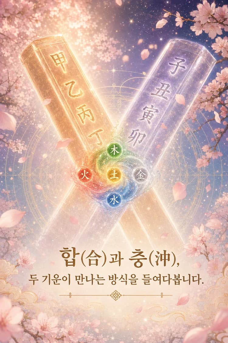합(合)과 충(沖), 두 기운이 만나는 방식을 들여다봅니다.