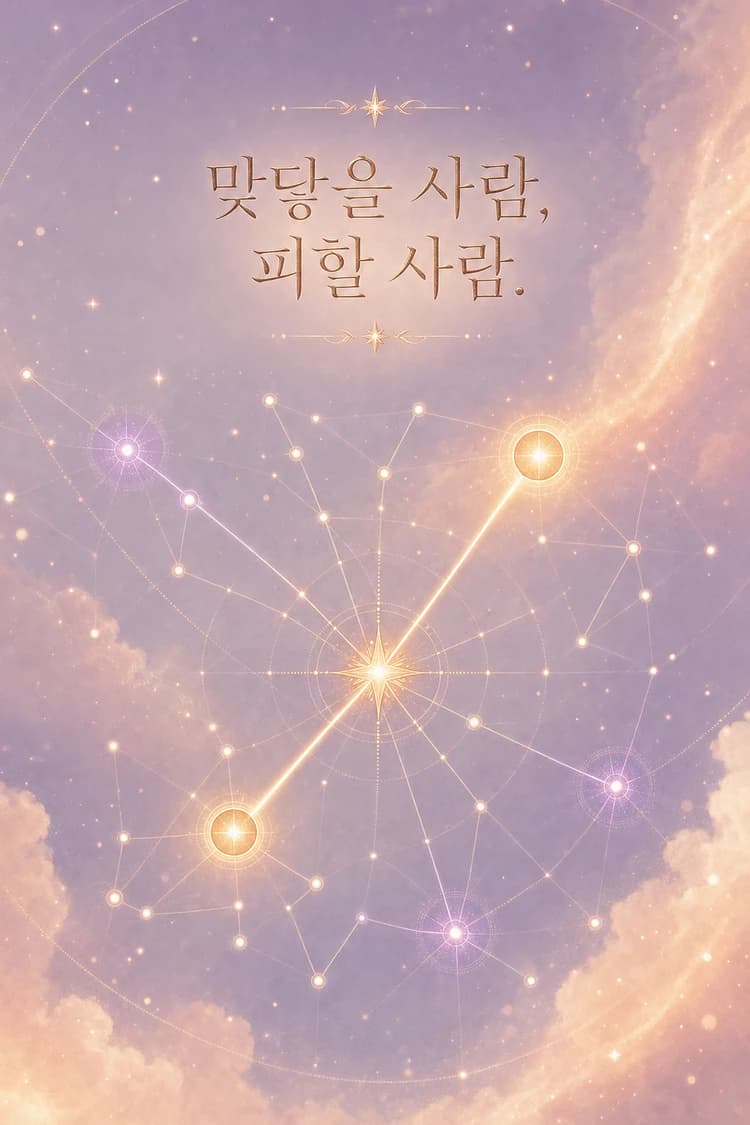 맞닿을 사람, 피할 사람.