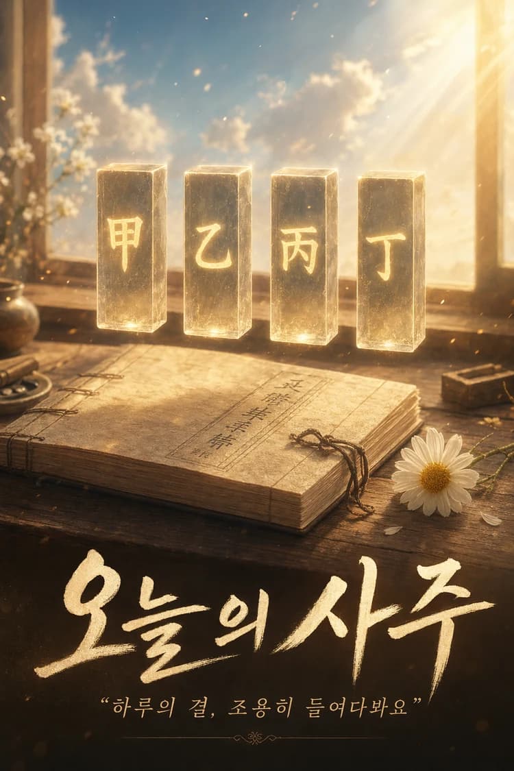 오늘의 사주 — 하루의 결, 조용히 들여다봐요.
