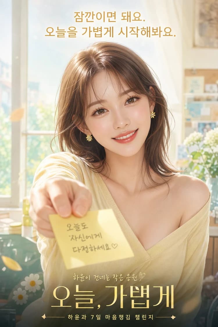 잠깐이면 돼요. 오늘을 가볍게 시작해봐요.